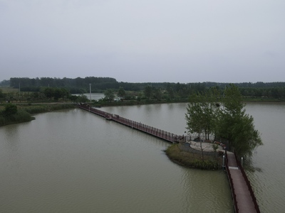 合肥肥东管湾湿地公园浮桥-浮箱
